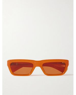 Jacques Marie Mage Rush Rectangular-frame Acetate Sunglasses - Orange