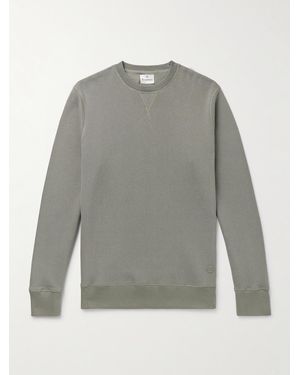 Kingsman Logo-Embroidered Cotton And Cashmere-Blend Jersey Sweatshirt - Grey