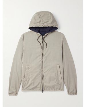 Herno Reversible Virgin Wool And Silk-Blend And Shell Hooded Jacket - Multicolour