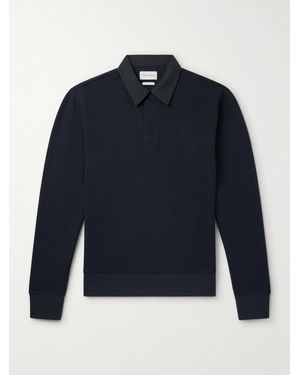Oliver Spencer Organic Cotton-Blend Polo Shirt - Blue