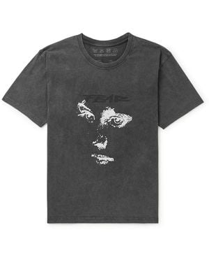 mfpen Merch Cropped Printed Organic Cotton-Jersey T-Shirt - Black