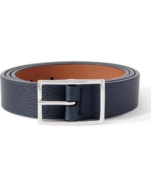 Anderson's 3Cm Reversible Full-Grain Leather Belt - Blue