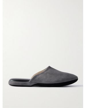 Charvet Suede Slippers - White