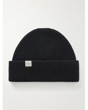 TOTEME Cashmere Ribbed Beanie - Blue