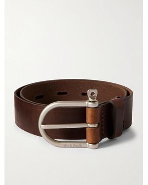 Bleu De Chauffe 3.5Cm Manille Leather Belt - Brown