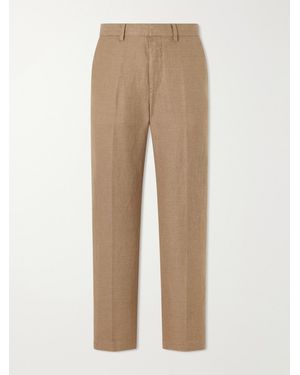 Polo Ralph Lauren Straight-Leg Cotton And Linen-Blend Trousers - Natural