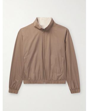 Loro Piana Reversible Windmate Storm System Nylon And Cashmere Blouson Jacket - Brown