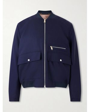 Paul Smith Wool-Twill Bomber Jacket - Blue