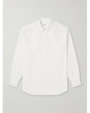 A.PRESSE Cotton-Poplin Shirt - White