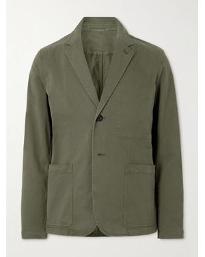 MR P. Garment-Dyed Cotton-Blend Twill Blazer - Green