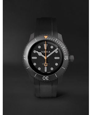 Aera Todd Snyder D-1 Diver Limited-Edition Automatic 44Mm Titanium And Rubber Watch - Black