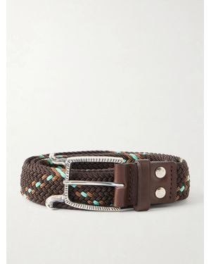 Kapital Atlas Woven Buckle Belt - Brown