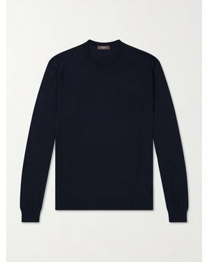 Slowear Cotton And Silk-blend Jumper - Blue