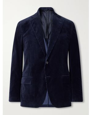 De Petrillo Riviera Cotton-Blend Corduroy Suit Jacket - Blue