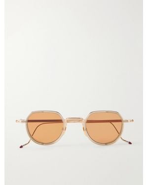 Jacques Marie Mage Dixon Round-frame Gold-tone Metal Sunglasses - Natural