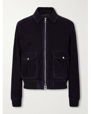 MR P. Suede Blouson Jacket - Blue