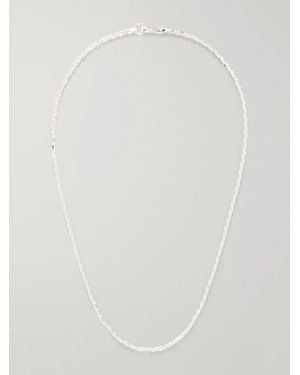 Mikia Sterling And Emerald Necklace - White