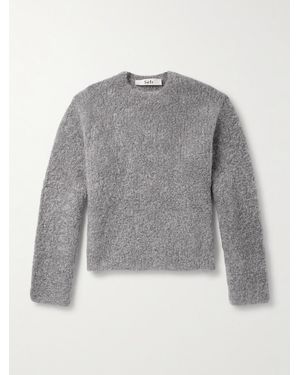 Séfr Jermaine Pullover aus Bouclé aus einer Mohair-Wollmischung - Grau