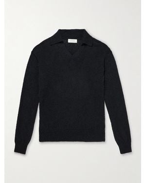 mfpen Textured Organic Cotton-Blend Jumper - Blue