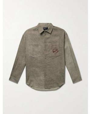 Enfants Riches Deprimes Artist Embroidered Woven Shirt - Grey