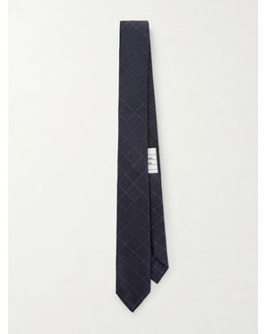 Thom Browne 2Cm Checked Cotton And Wool-Blend Tie - Blue