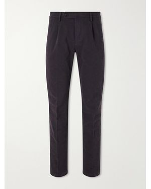 Massimo Alba Ionio2 Straight-leg Cotton-blend Trousers - Blue