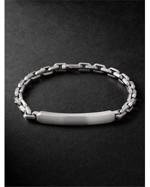 David Yurman Streamline Brushed Sterling Id Bracelet - Black