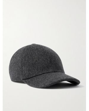 James Purdey & Sons Brushed Merino Wool Baseball Cap - Black