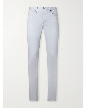 Tom Ford Slim-Fit Straight-Leg Cotton-Blend Trousers - White