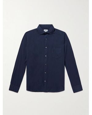 Hartford Paul Pat Cotton-Poplin Shirt - Blue