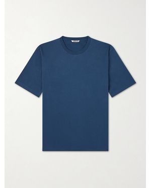 AURALEE Luster Cotton-jersey T-shirt - Blue