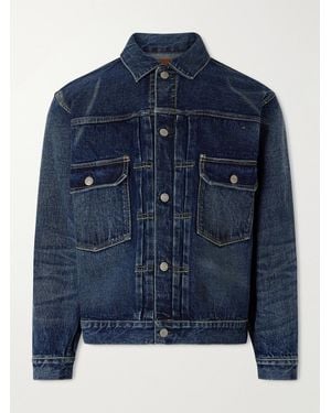 Fullcount Type 2 Fear Of The Dark Selvedge Denim Jacket - Blue