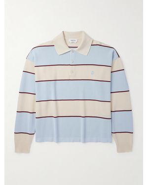 McQueen Oversized-Rugby-Oberteil aus Piqué mit Stickerei - Grau