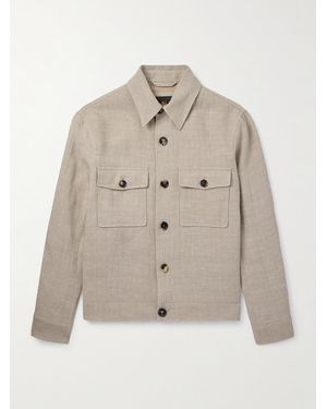 Loro Piana Clem Jacke aus einer Leinen-Seidenmischung - Natur