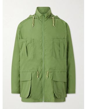 AURALEE Cotton-Poplin Blouson - Green