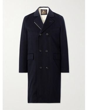 Loro Piana Winton Double-Breasted Cashmere Coat - Blue