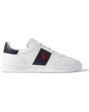 Polo Ralph Lauren Heritage Aera Logo-embroidered Leather Sneakers - White