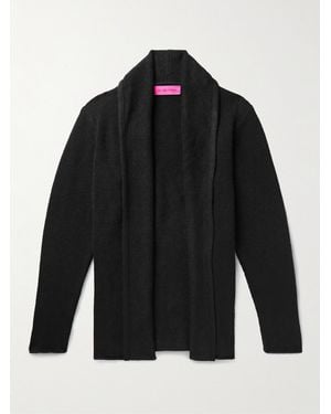 The Elder Statesman Shawl-Collar Cashmere Cardigan - Black