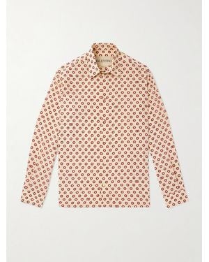 Valentino Garavani Printed Silk Crepe De Chine Shirt - Natural
