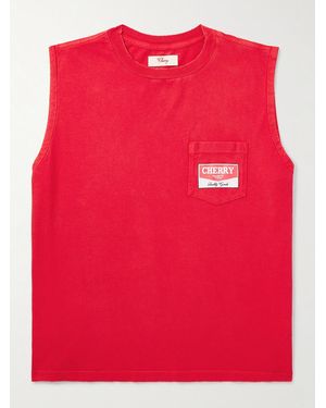 CHERRY LA Tanktop aus Baumwoll-Jersey mit Logoprint - Rot