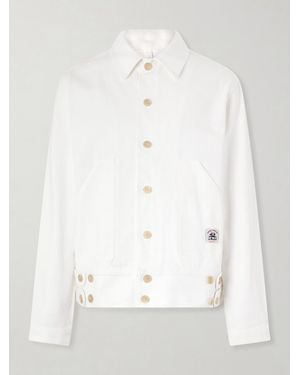 Bode Knolly Brook Logo-appliquéd Cotton-twill Jacket - White