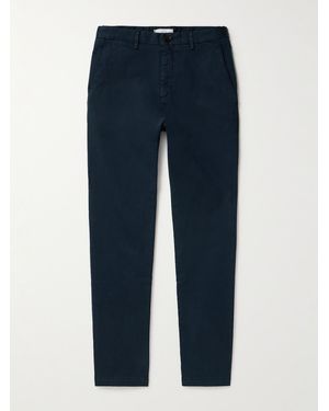 MR P. Adam Slim-Fit Cotton-Blend Twill Chinos - Blue