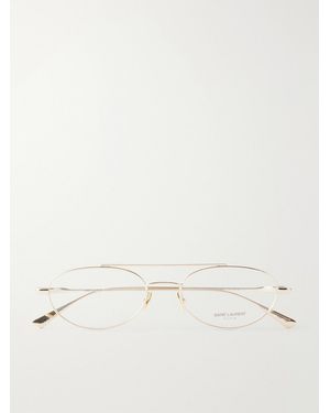 Saint Laurent Sl 951 Opt Aviator-Style-Tone Glasses - Natural