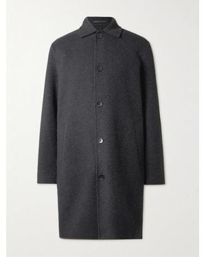 MR P. Checked Double-faced Wool And Cashmere-blend Coat - Blue