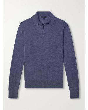 Sease Lasca Virgin Wool Polo Jumper - Blue