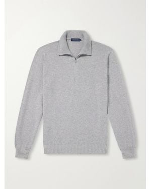 Thom Sweeney Cashmere Half-Zip Jumper - Grey