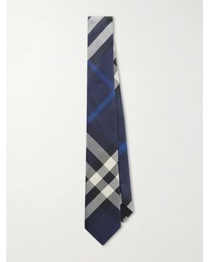 Burberry 7Cm Checked Silk-Twill Tie - Blue