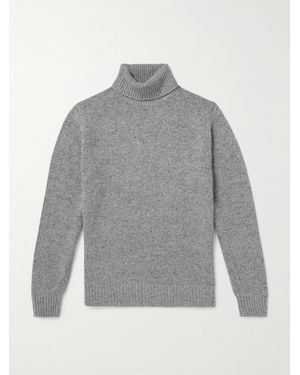 Hartford Donegal Wool-Blend Rollneck Sweater - Grey