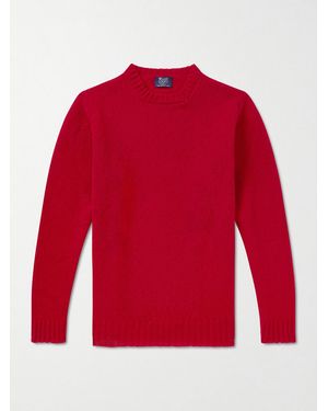 William Lockie Virgin Wool Jumper - Red