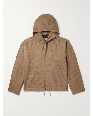 Our Legacy Emporio Armani Spigliato Parka aus einer Leinen-Seidenmischung mit Kapuze - Natur